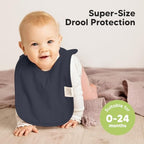 KeaBabies 8-Pack Bibs for Baby Girls, Pullover Baby Bibs - Image 2