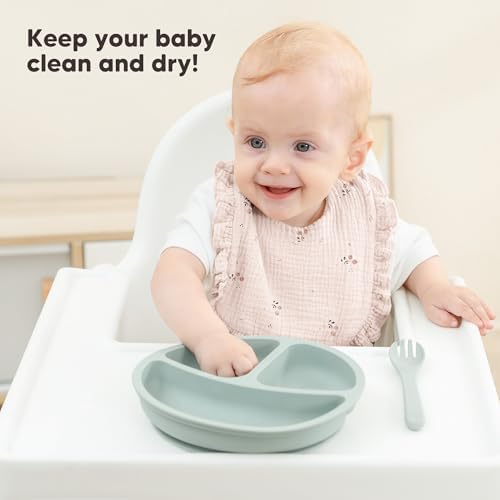 Bearmoss 8 Pack Muslin Baby Bibs - Image 2