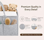 SHAROM Diaper Caddy Organizer for Baby, Portable Diaper Caddy Basket, Felt Baby - Image 3