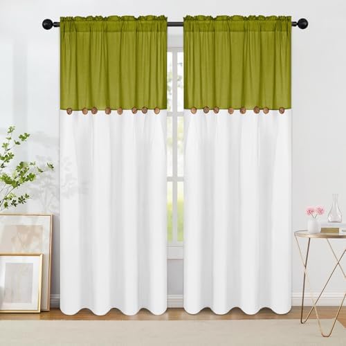 FRAMICS Farmhouse Cotton Linen Curtains by FRAMICS