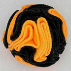 Glory To Dog Puppy/Small Breed Snuffle Dog Puzzle Ball Toy Orange and Black - Image 3