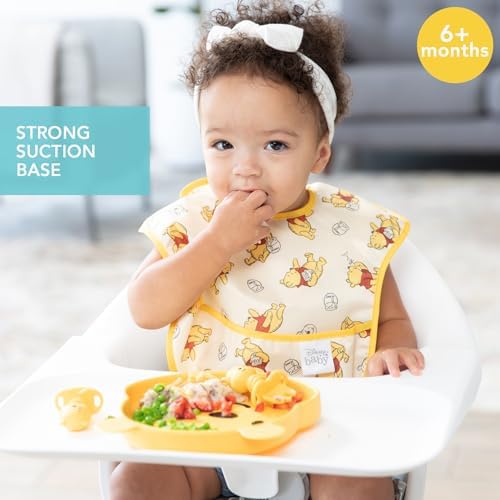 Bumkins Disney Toddler and Baby Suction Plate, Silicone Grip Dish, Baby Led - Image 2