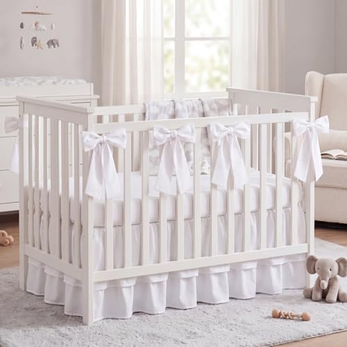 Smoothnovelty White Crib Bed Skirts - Image 3