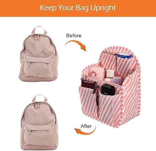 Surblue Backpack Organizer Insert Liner Hanging Travel Rucksack Purse and - Image 5