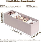 MURRI&MURRDI 6-Pack Foldable Fabric Sock Drawer Organizer, Small Dresser Drawer - Image 2