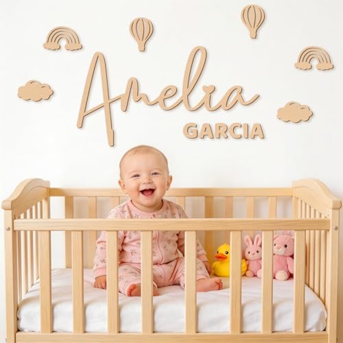Personalized Wooden Name Sign for Nursery by Spricoz