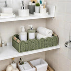 CubesLand Scalloped Toilet Paper Storage Basket W/Handle - Image 4