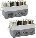 2 Pack TBR Book Storage Basket Bin by SKYJORMY