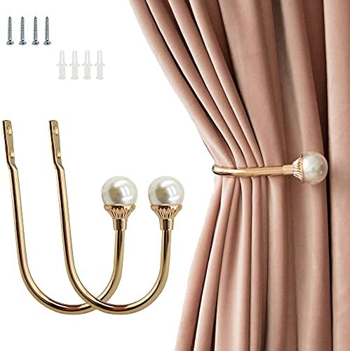 COCIVIVRE 2 Pack Curtain Holdbacks Wall Mounted Curtain Tiebacks Hooks Plastic by COCIVIVRE