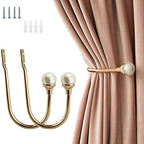 COCIVIVRE 2 Pack Curtain Holdbacks Wall Mounted Curtain Tiebacks Hooks Plastic by COCIVIVRE
