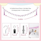 CERETIA 80" Stuffed Animal Organizer Chain, Wall Corner Storage - Image 5