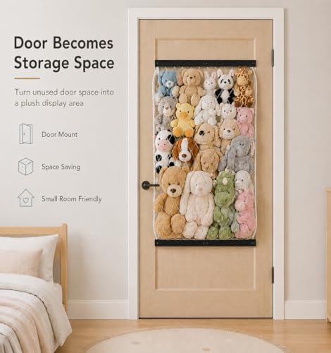 Stuffed Animal Storage Net, Elastic Stuffed Toy Holder, Door/Wall Mount Length - Image 5