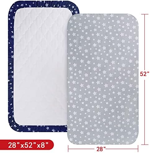 Crib Sheets for Boys or Girls 2 Pack, Fitted Crib Sheet - Image 4