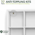 Furinno Cubicle Open Back Decorative Cube Storage Organizer, Light Grey - Image 4
