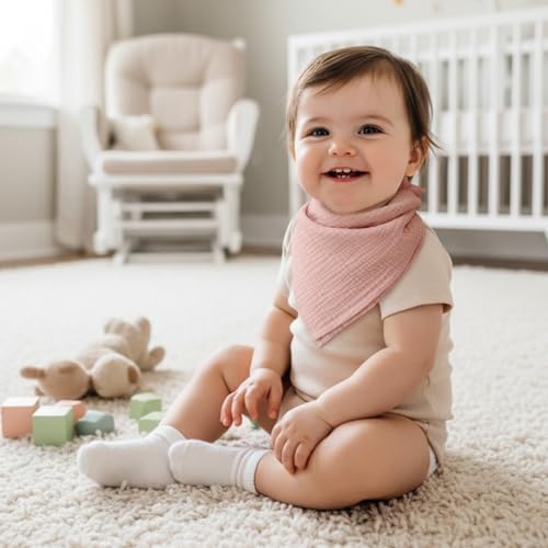 Muslin Receiving Blankets 5 Pack, Soft Swaddle Wraps - Image 4