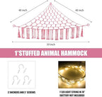 CERETIA Stuffed Animal Hammock Large Corner Plushie Net Storage - Image 5