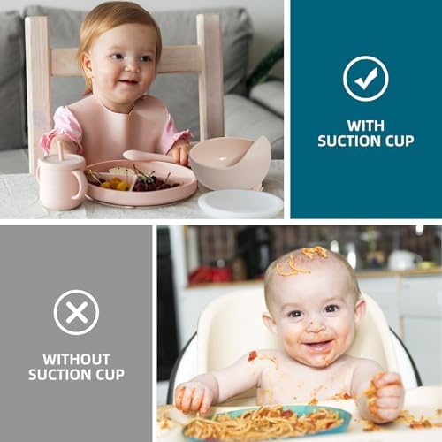 100% Silicone Baby Feeding Set, BPA Free Baby Dishes Set - Image 5
