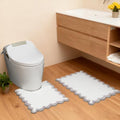 ORTIGIA Cute Scalloped Bathroom Rugs Set by ORTIGIA