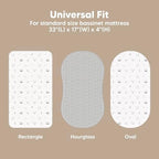 2-Pack Baby Bassinet Sheets Girl, 33x17 Bedside Sheets - Image 3