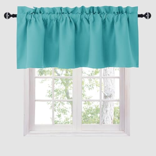 Hiasan Turquoise Valance Curtains by Hiasan
