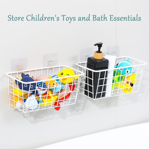 Metal Bath Toy Holder, Hanging Bathtub Toy Storage, Wall Mounted Bath Tub Baby - Image 6