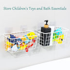 Metal Bath Toy Holder, Hanging Bathtub Toy Storage, Wall Mounted Bath Tub Baby - Image 6