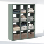 Furinno Cubic Extra Thick 12-Cube Closet Organizers and Storage, Sage Green - Image 5