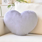 XVTRU Grey Heart Pillows, Cute Heart Decorative Pillow, Heart Shaped Throw by XVTRU