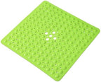 Anti-Slip Bathtub Shower Mat 21×21 Inch Opaque Pea Green by ERASILKEN-X