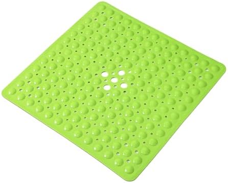 Anti-Slip Bathtub Shower Mat 21×21 Inch Opaque Pea Green by ERASILKEN-X