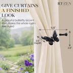 RTZEN Metal Curtain Tiebacks, Drapery Holders - Image 2