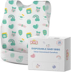 KIIS Disposable Baby Bibs, Waterproof Smock Bibs, Full Coverage by KIIS