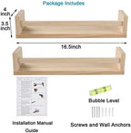 JORIKCHUO Nursery Book Shelves, Kitchen Spice Rack, or Rustic Wall Mounted - Image 3