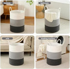 Laundry Basket Hamper Tall Rope Storage Woven - Image 4