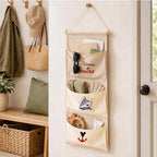 Practical Cruise 3-Pocket Hanging Wall Organizer, Cute Door Pocket Storage - Image 5
