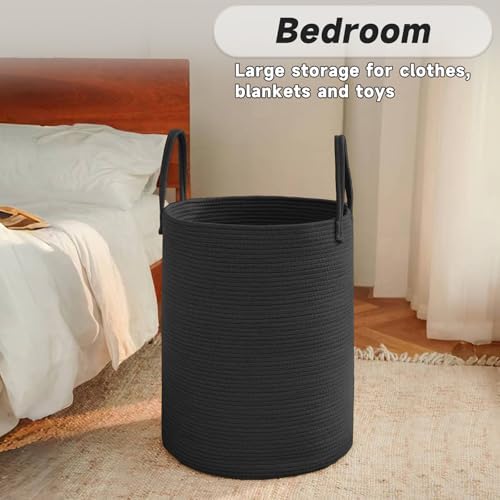 JMvicyroam 80L Cotton Rope Laundry Basket Hamper - Image 4