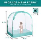 L RUNNZER Crib Pop Up Tent Baby Safety Mesh Cover Mosquito Net Toddler Bed - Image 5