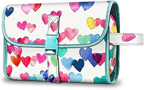 FINTIE Portable Toiletry Cosmetic Travel Bag Hanging Makeup Organizer by Fintie