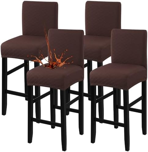 Fuloon Waterproof Barstool Covers Chair Slipcovers, 4 Pack by Fuloon