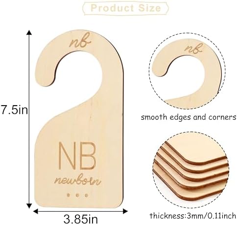 Baby Closet Dividers Wooden, Clothes Size Markers - Image 2