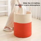 Woven Laundry Hamper Tall Rope Storage Basket - Image 2