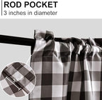 Hiasan Plaid Curtains Valances, Coffee and White, 52W x 18L, 1 Panel - Image 4