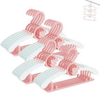 Baby Clothes Hangers 20 Pack, Plastic Kids Hangers Space Saving by HGYZE