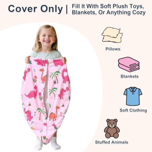 Lukeight Dinosaur Stuffed Animal Storage Bean Bag Chair Cover - Image 2