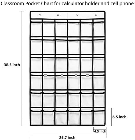 SAVERHO 36 Clear Pockets Classroom Pocket Chart - Image 4