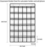 SAVERHO 36 Clear Pockets Classroom Pocket Chart - Image 4
