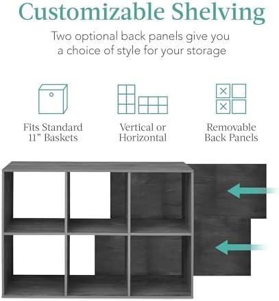 Best Choice Products 6-Cube Storage Organizer, 11in Shelf Opening, Display Shelf - Image 3