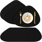 100 Pcs Disposable Paper Placemats Bulk 16.5"x13" Pebble Shape Place Mats by Gandeer