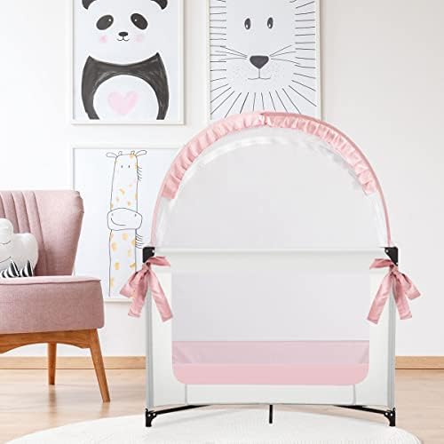 L RUNNZER Pack N Play Tent, Baby Mini Crib Tent to Keep Baby in, Crib Net - Image 6