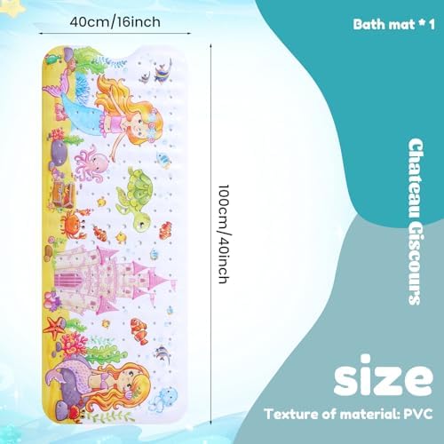 Baby Bath Mat 40x16in Cartoon Kids Bathtub Mat Non Slip - Image 6